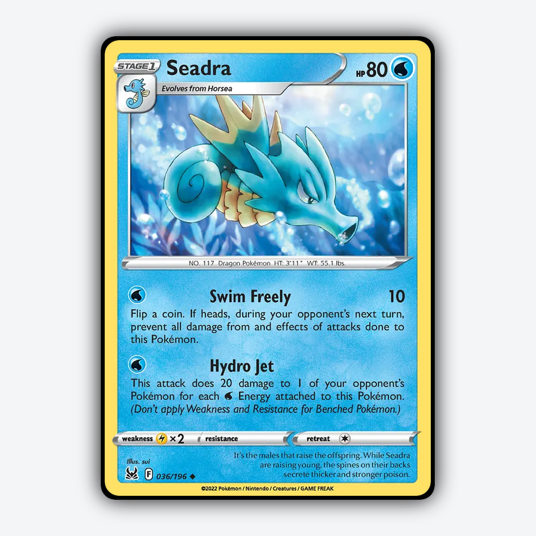Seadra 036/196 - Lost Origin Set - Card Rug