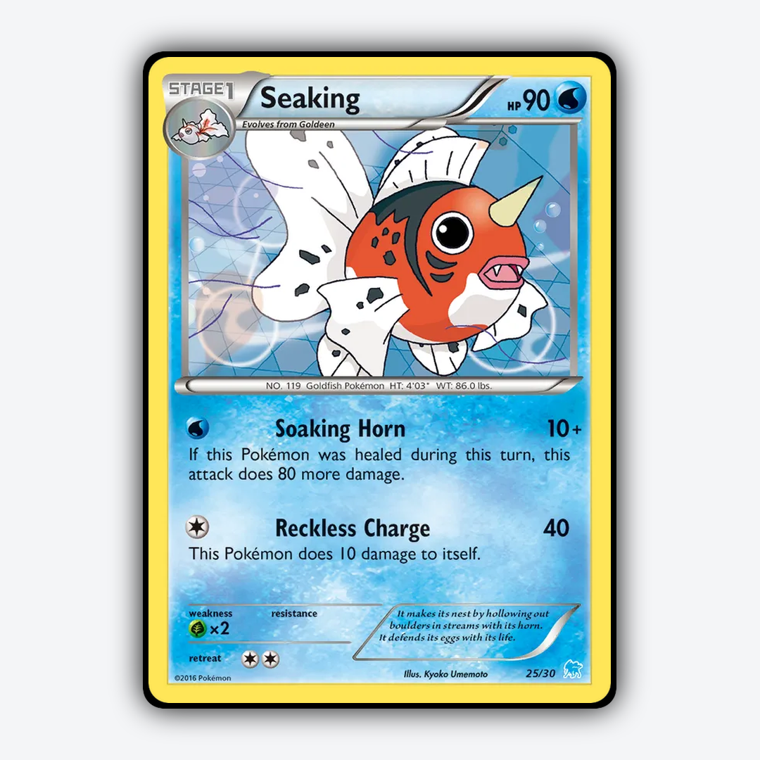 Seaking 025/30 - XY Trainer Kit Suicune Set - Card Rug