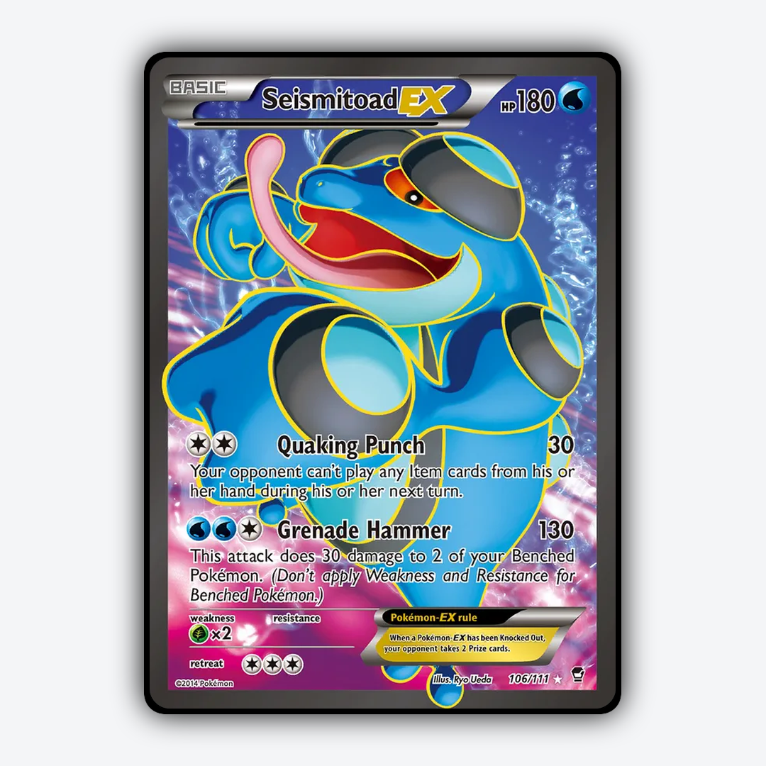 Seismitoad-EX 106/111 - Furious Fists Set - Card Rug