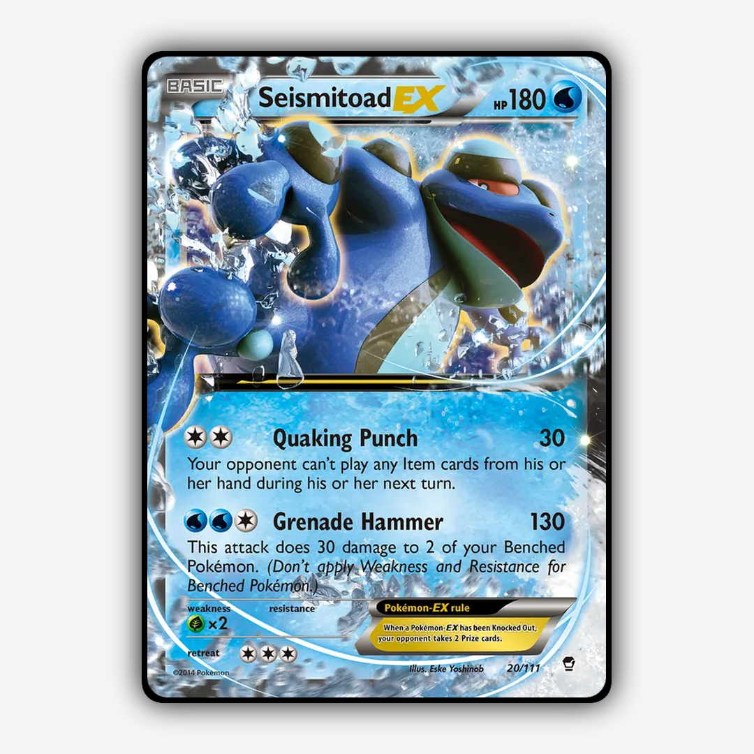 Seismitoad-EX 020/111 - Furious Fists Set - Card Rug