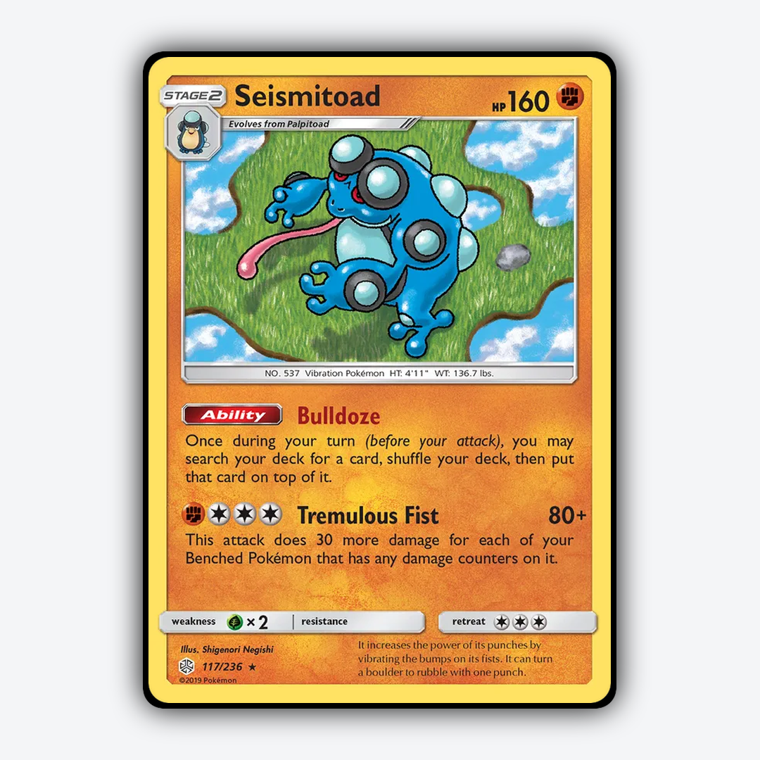 Seismitoad 117/236 - Cosmic Eclipse Set - Card Rug