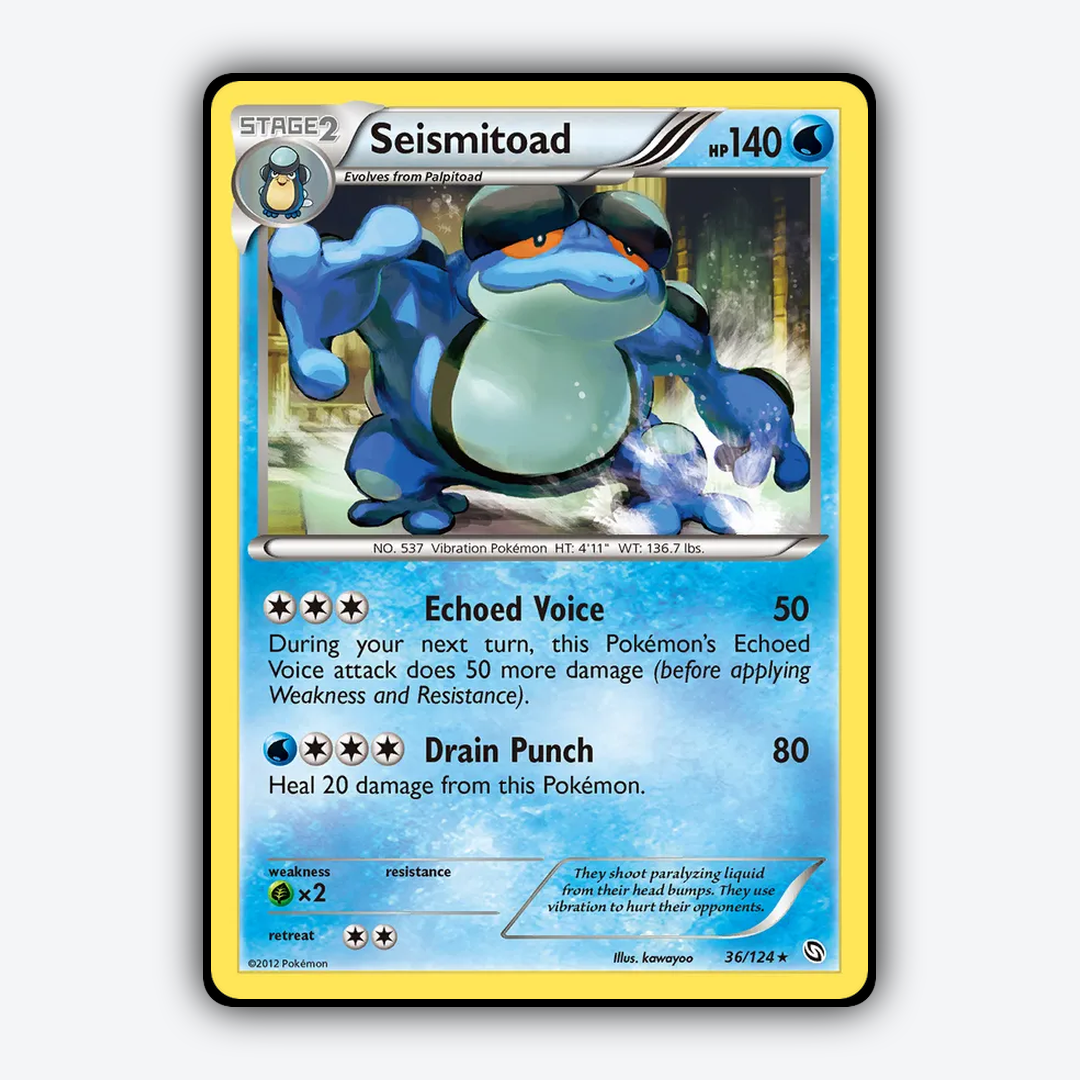 Seismitoad 036/124 - Dragons Exalted Set - Card Rug