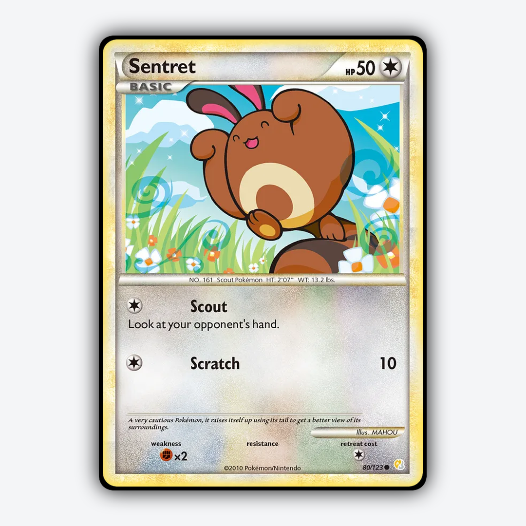 Sentret 080/123 - HeartGold & SoulSilver Set - Card Rug