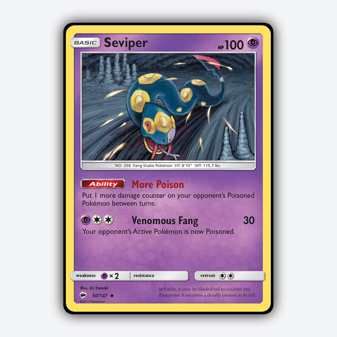 Seviper 050/147 - Burning Shadows Set - Card Rug
