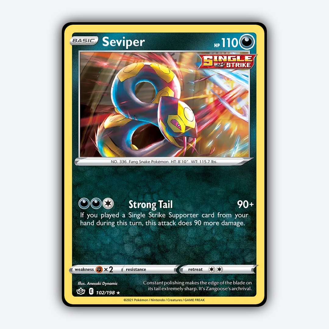 Seviper 102/198 - Chilling Reign Set - Card Rug
