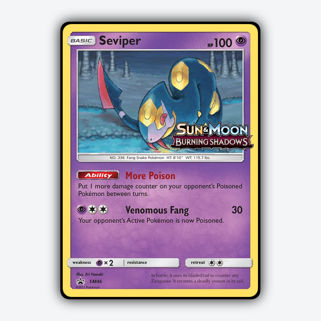 Seviper #46 - SM Black Star Promos Set - Card Rug