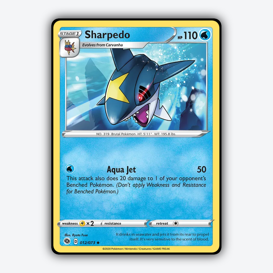 Sharpedo 012/73 - Champion's Path Set - Card Rug