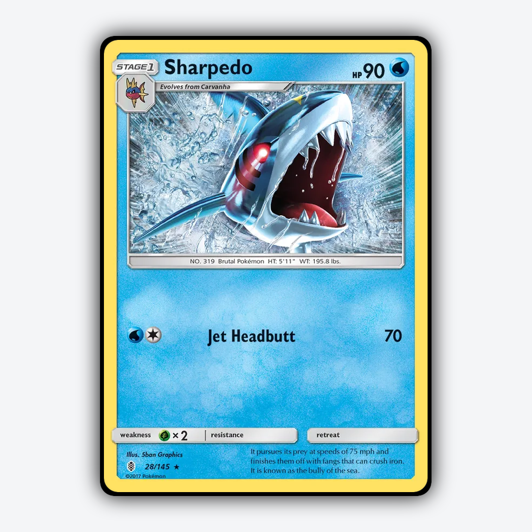 Sharpedo 028/145 - Guardians Rising Set - Card Rug