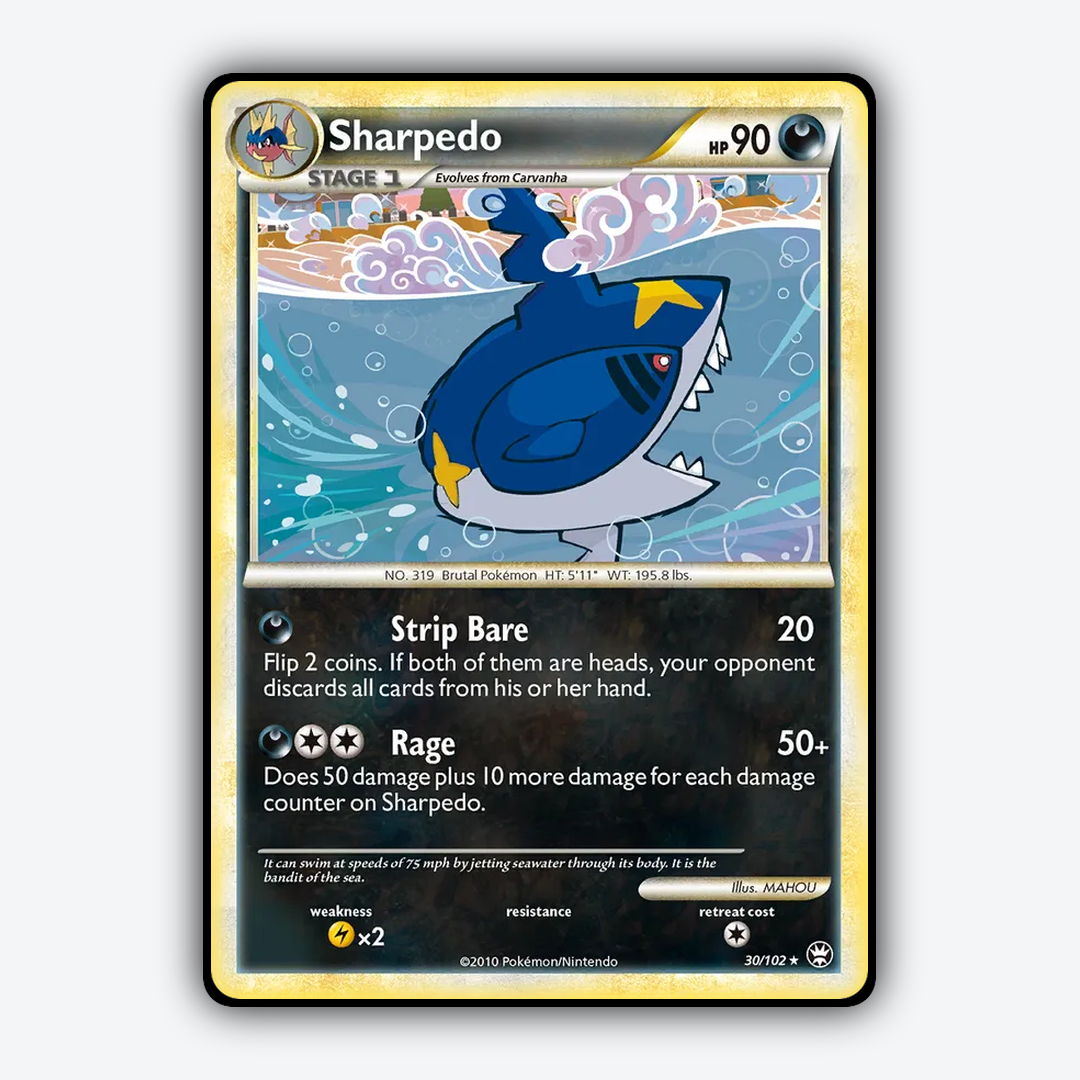 Sharpedo 030/102 - HS—Triumphant Set - Card Rug
