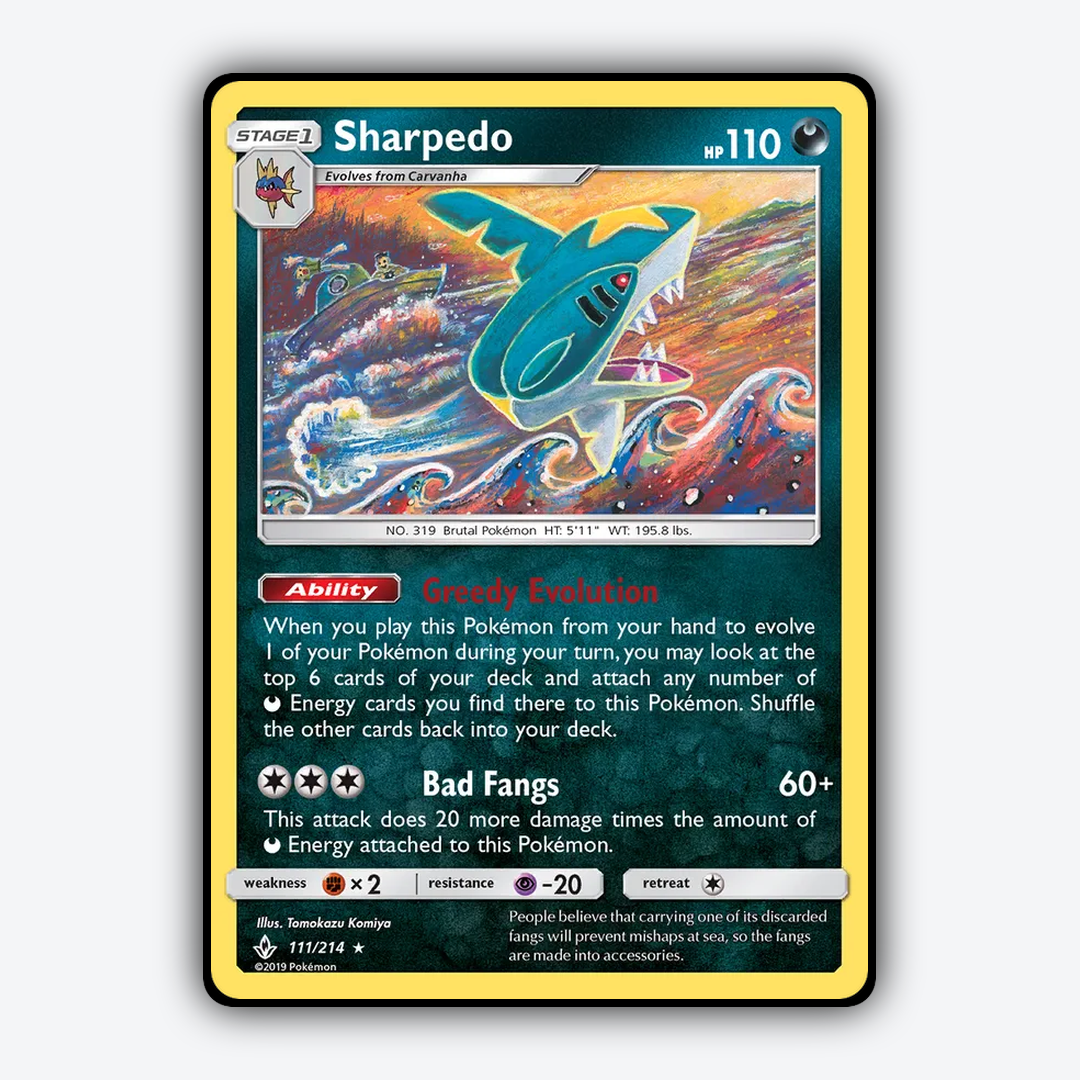 Sharpedo 111/214 - Unbroken Bonds Set - Card Rug