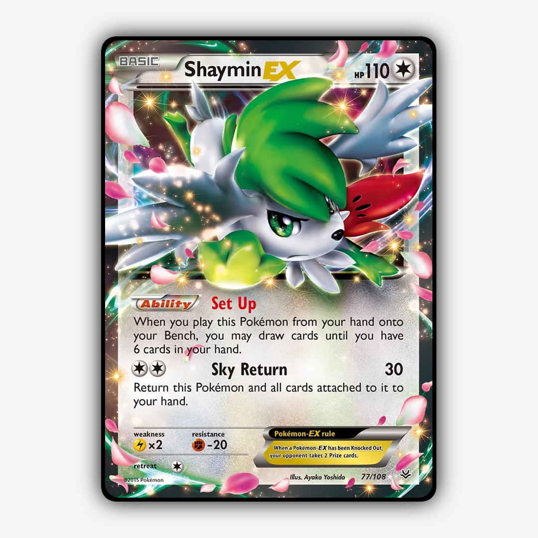 Shaymin-EX 077/108 - Roaring Skies Set - Card Rug