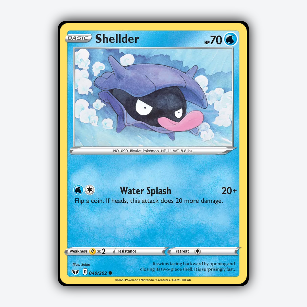 Shellder 040/202 - Sword & Shield Set - Card Rug