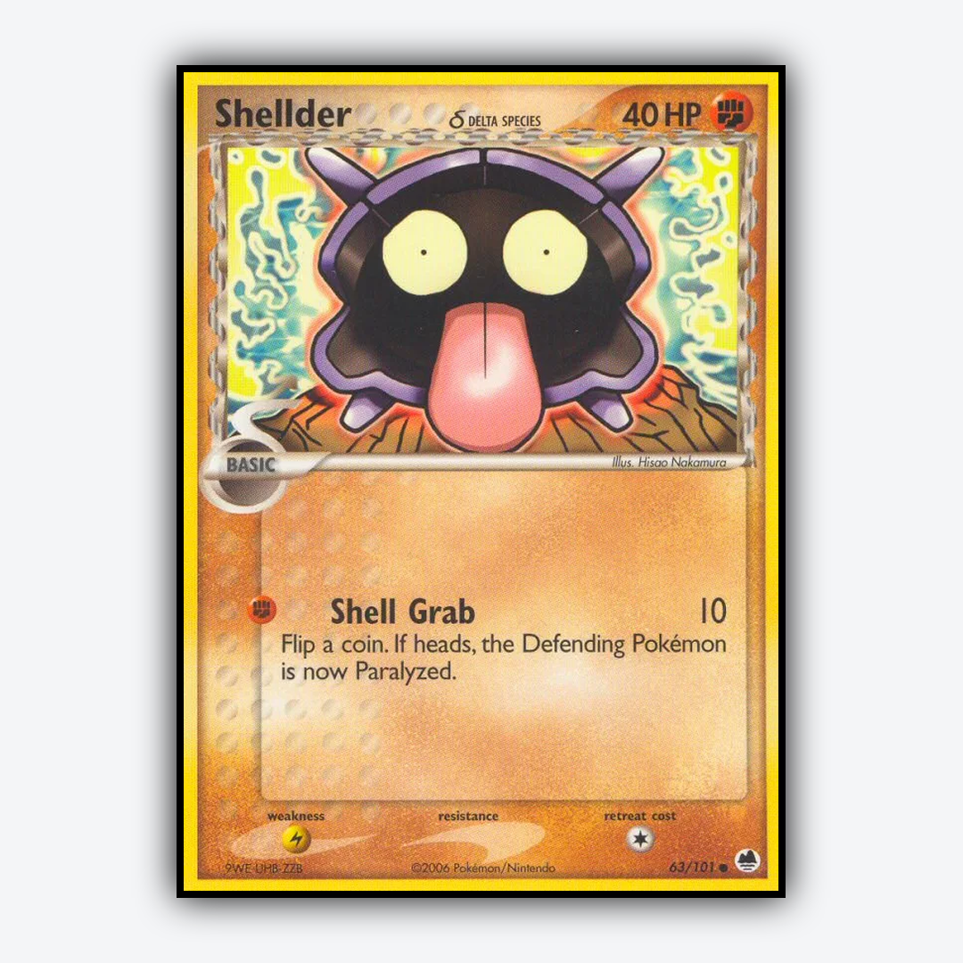 Shellder δ 063/101 - Dragon Frontiers Set - Card Rug