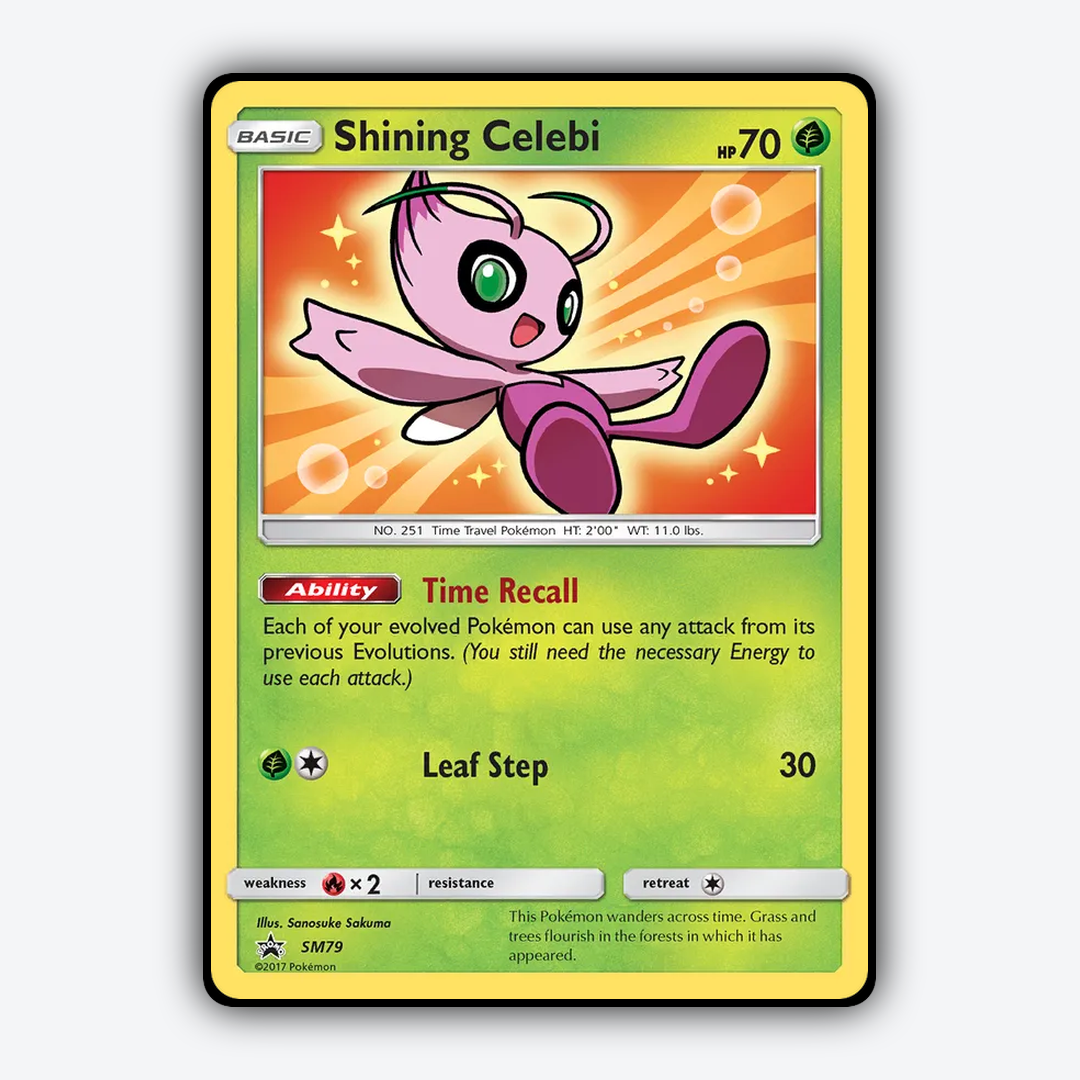 Shining Celebi #79 - SM Black Star Promos Set - Card Rug