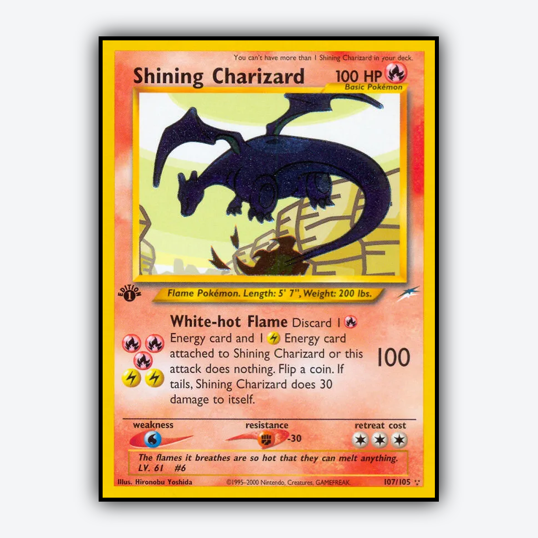 Shining Charizard 107/105 - Neo Destiny Set - Card Rug
