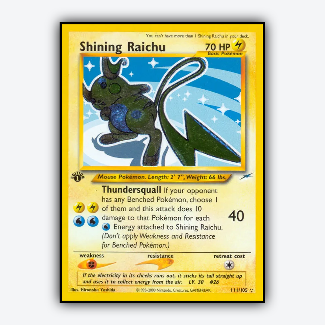 Shining Raichu 111/105 - Neo Destiny Set - Card Rug
