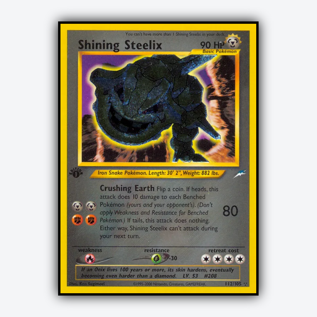Shining Steelix 112/105 - Neo Destiny Set - Card Rug