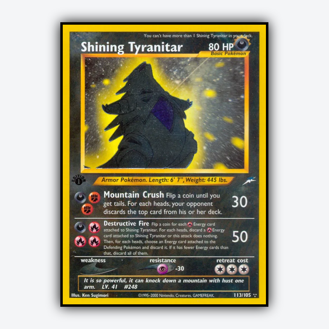 Shining Tyranitar 113/105 - Neo Destiny Set - Card Rug