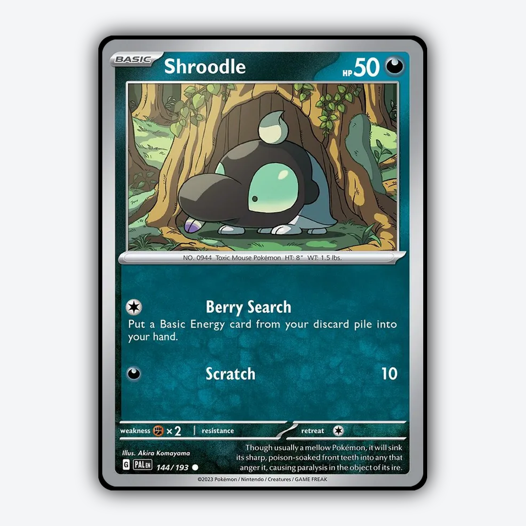 Shroodle 144/193 - Paldea Evolved Set - Card Rug