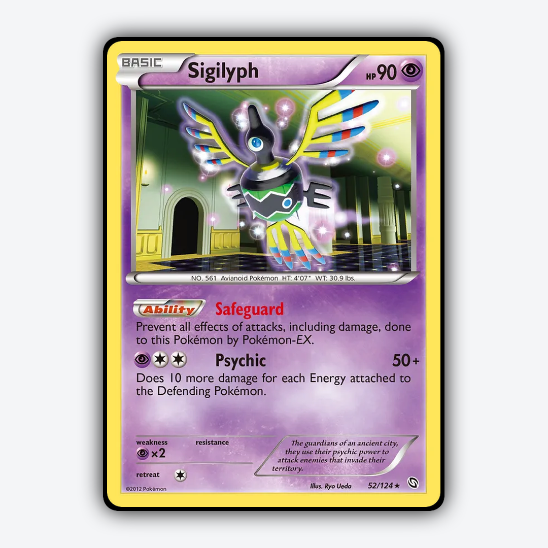 Sigilyph 052/124 - Dragons Exalted Set - Card Rug