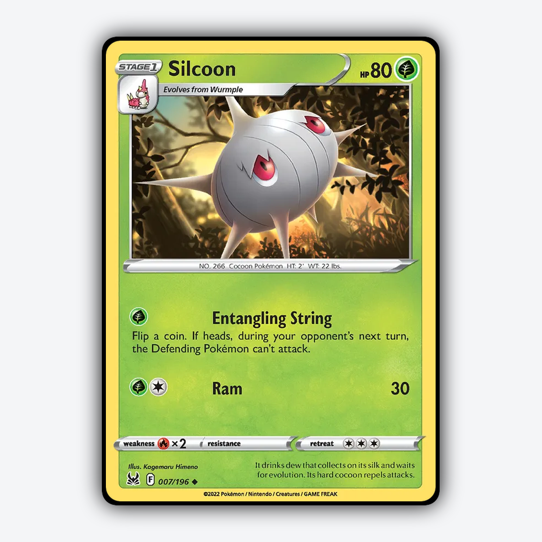Silcoon 007/196 - Lost Origin Set - Card Rug