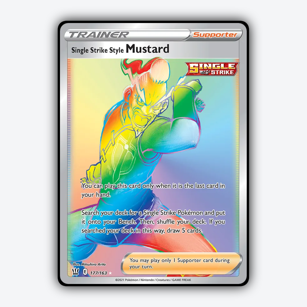 Single Strike Style Mustard 177/163 - Battle Styles Set - Card Rug