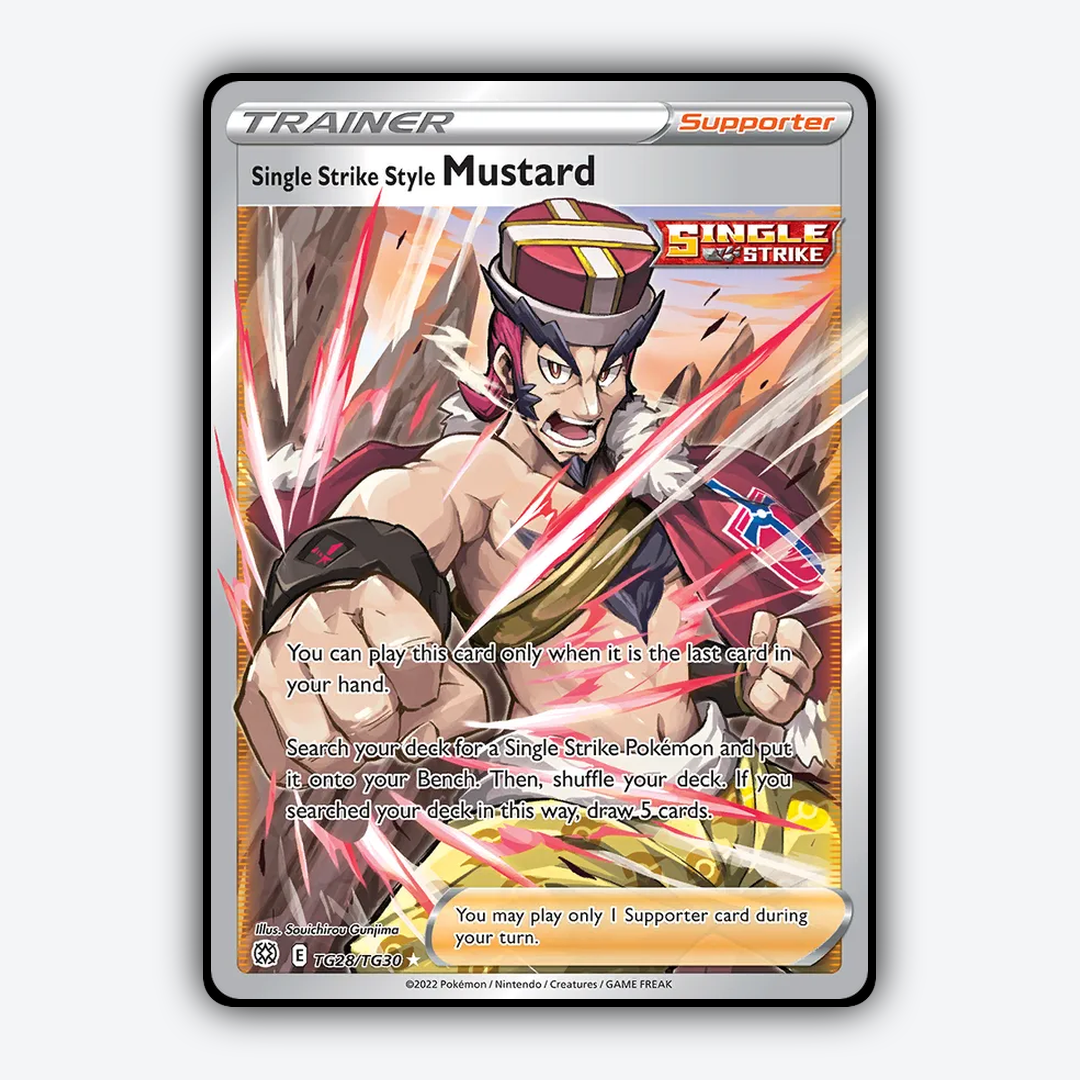 Single Strike Style Mustard TG028/30 - TG028/30 Brilliant Stars Trainer Gallery Set - Card Rug