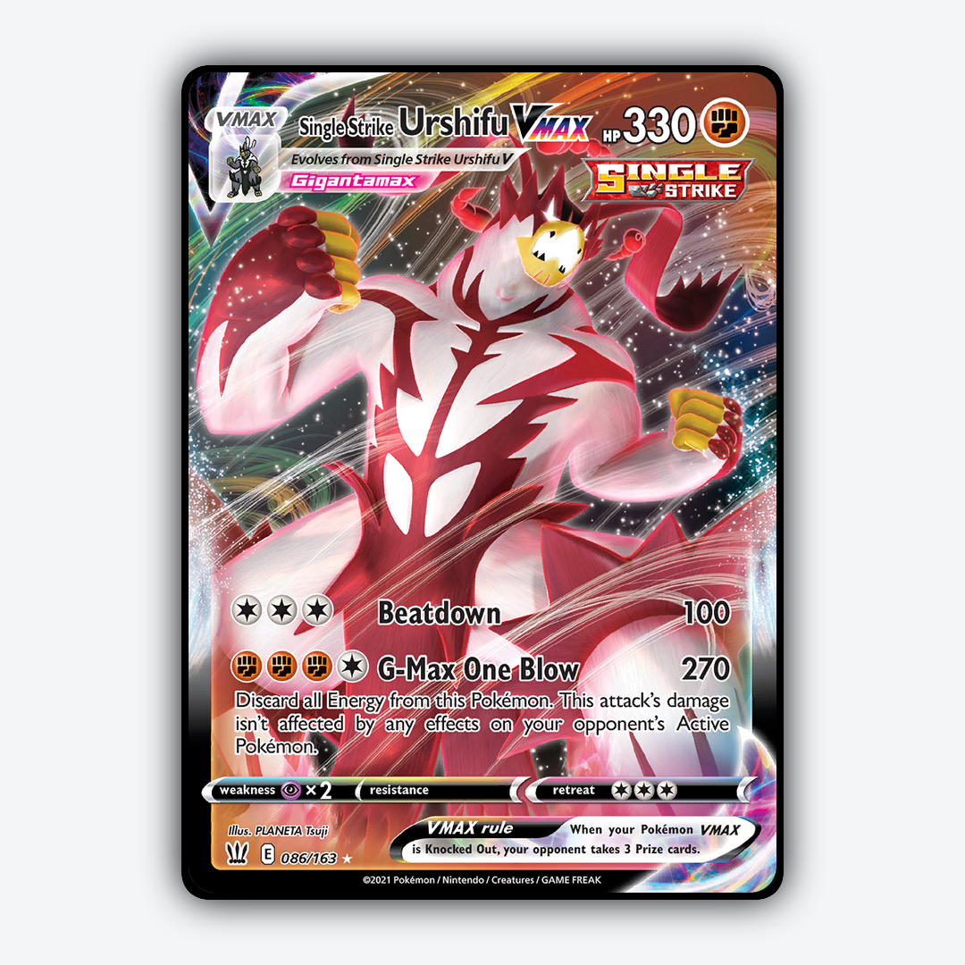 Single Strike Urshifu VMAX 086/163 - Battle Styles Set - Card Rug
