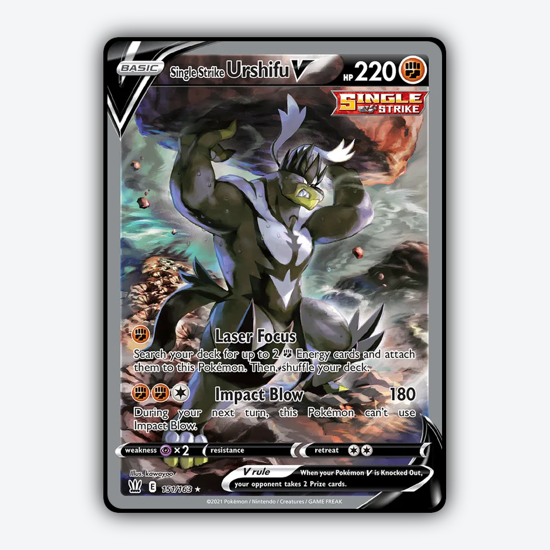 Single Strike Urshifu V 151/163 - Battle Styles Set - Card Rug