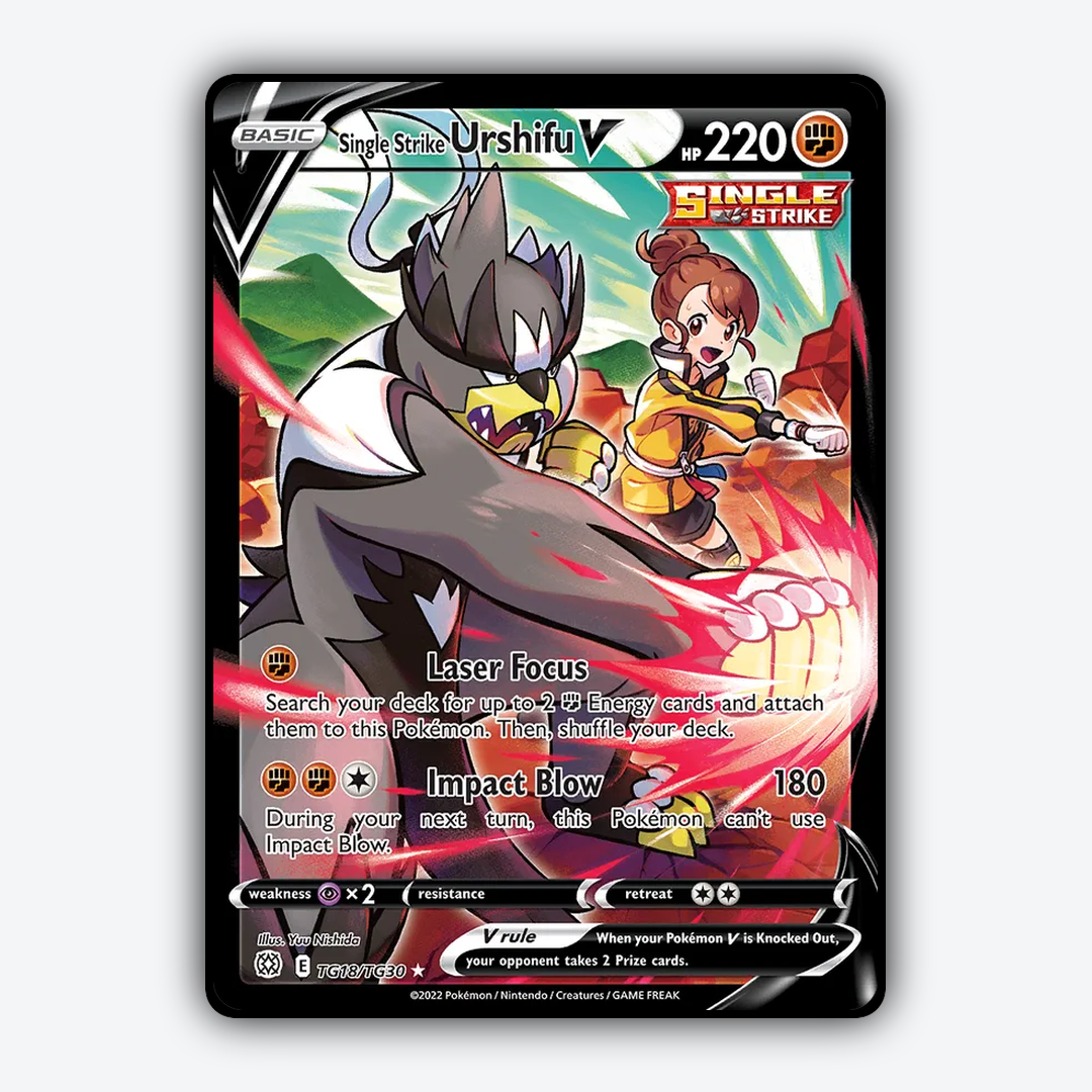 Single Strike Urshifu V TG018/30 - TG018/30 Brilliant Stars Trainer Gallery Set - Card Rug