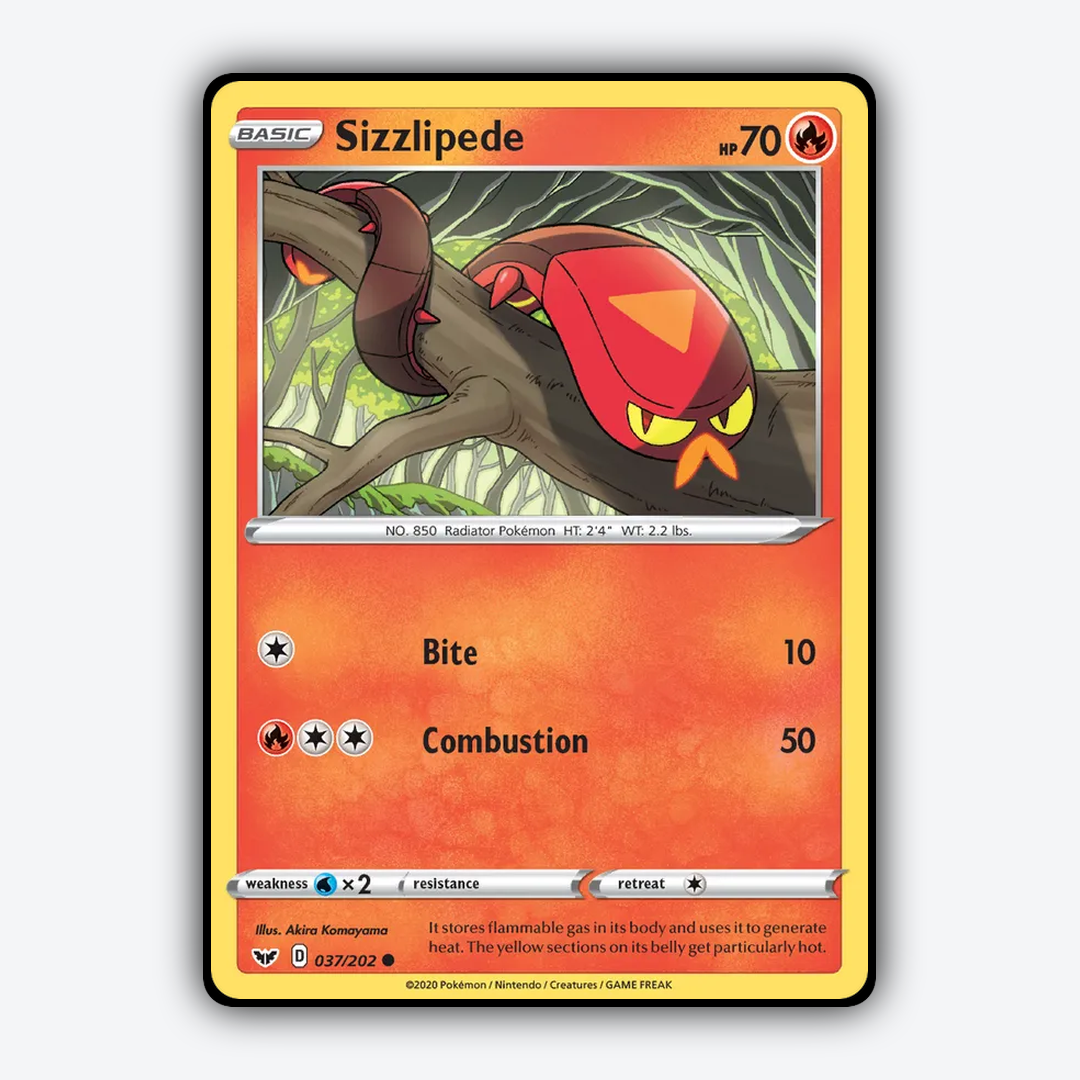 Sizzlipede 037/202 - Sword & Shield Set - Card Rug