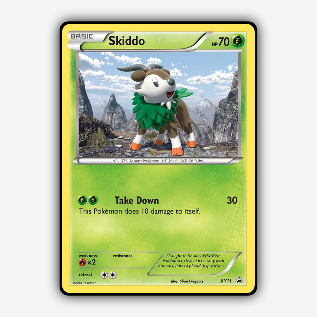 Skiddo #11 - XY Black Star Promos Set - Card Rug