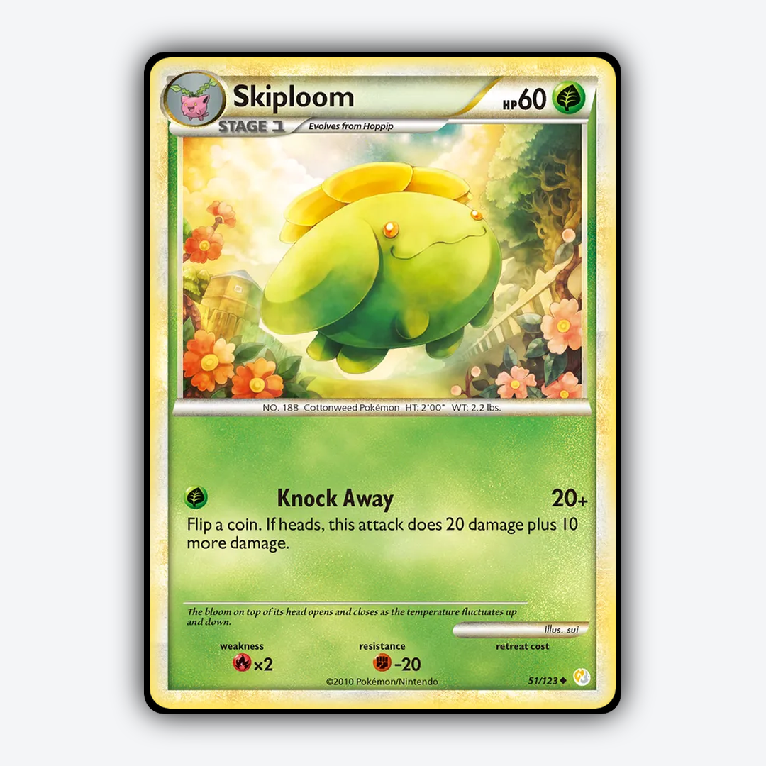 Skiploom 051/123 - HeartGold & SoulSilver Set - Card Rug