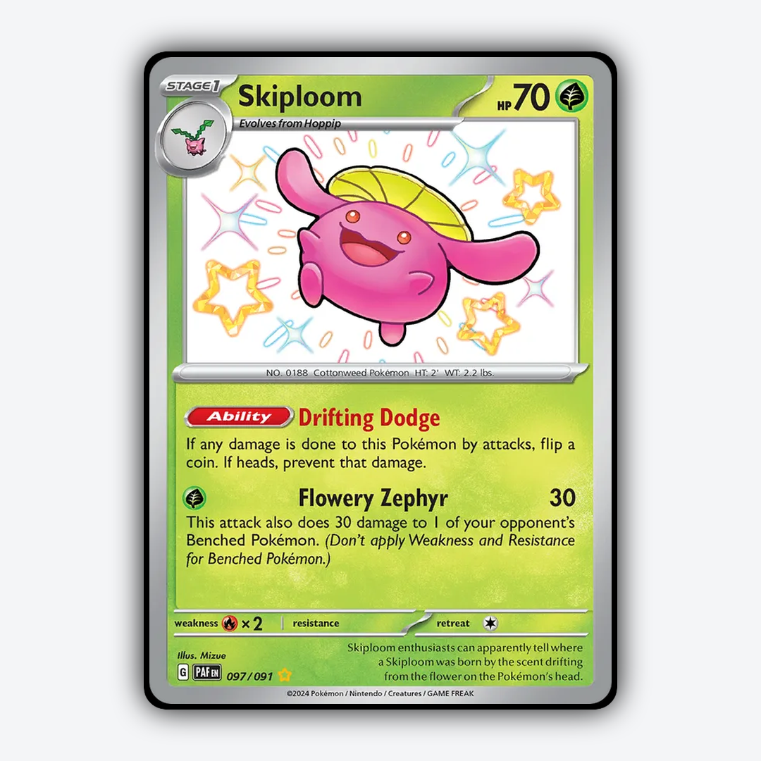 Skiploom #97 - Paldean Fates Set - Card Rug