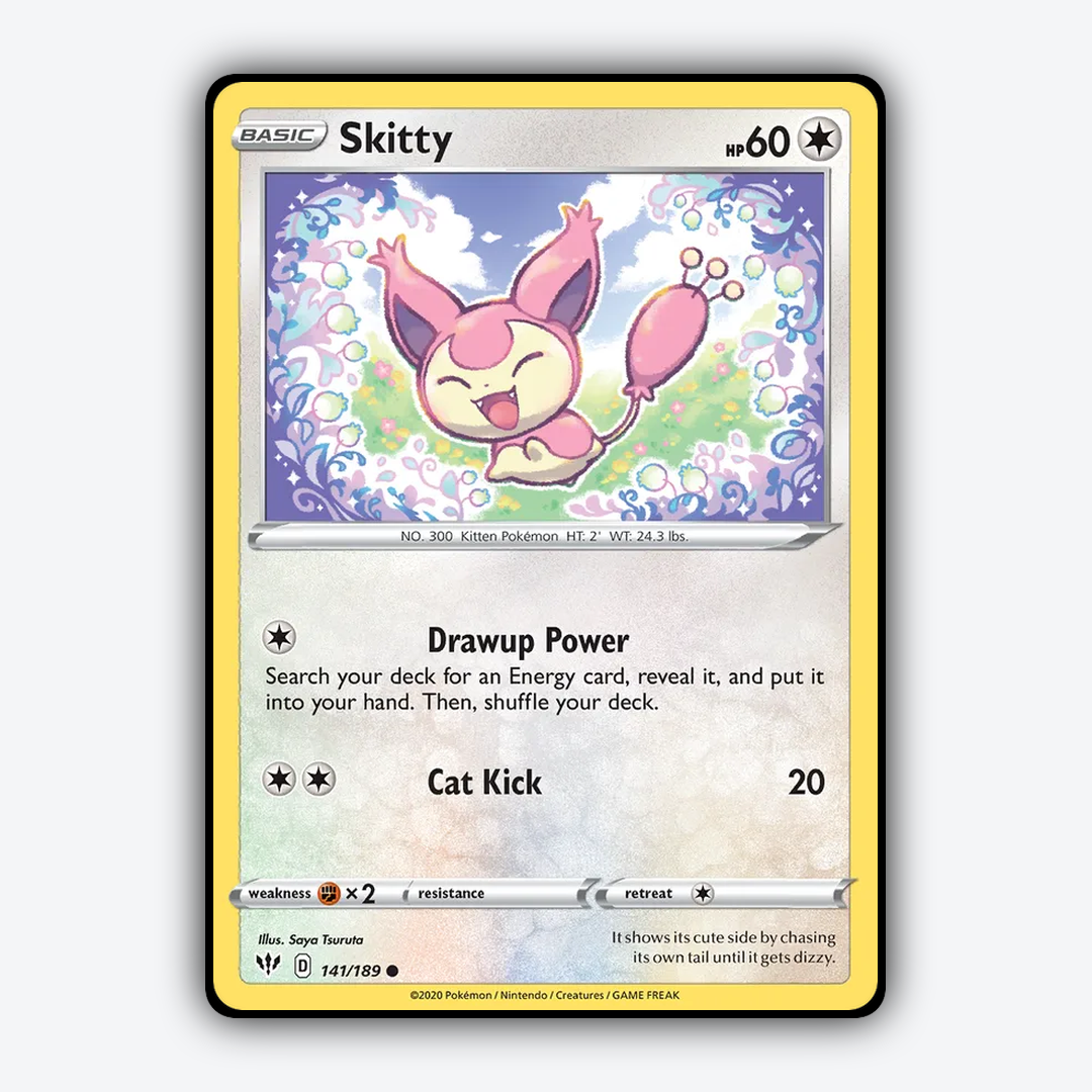 Skitty 141/189 - Darkness Ablaze Set - Card Rug