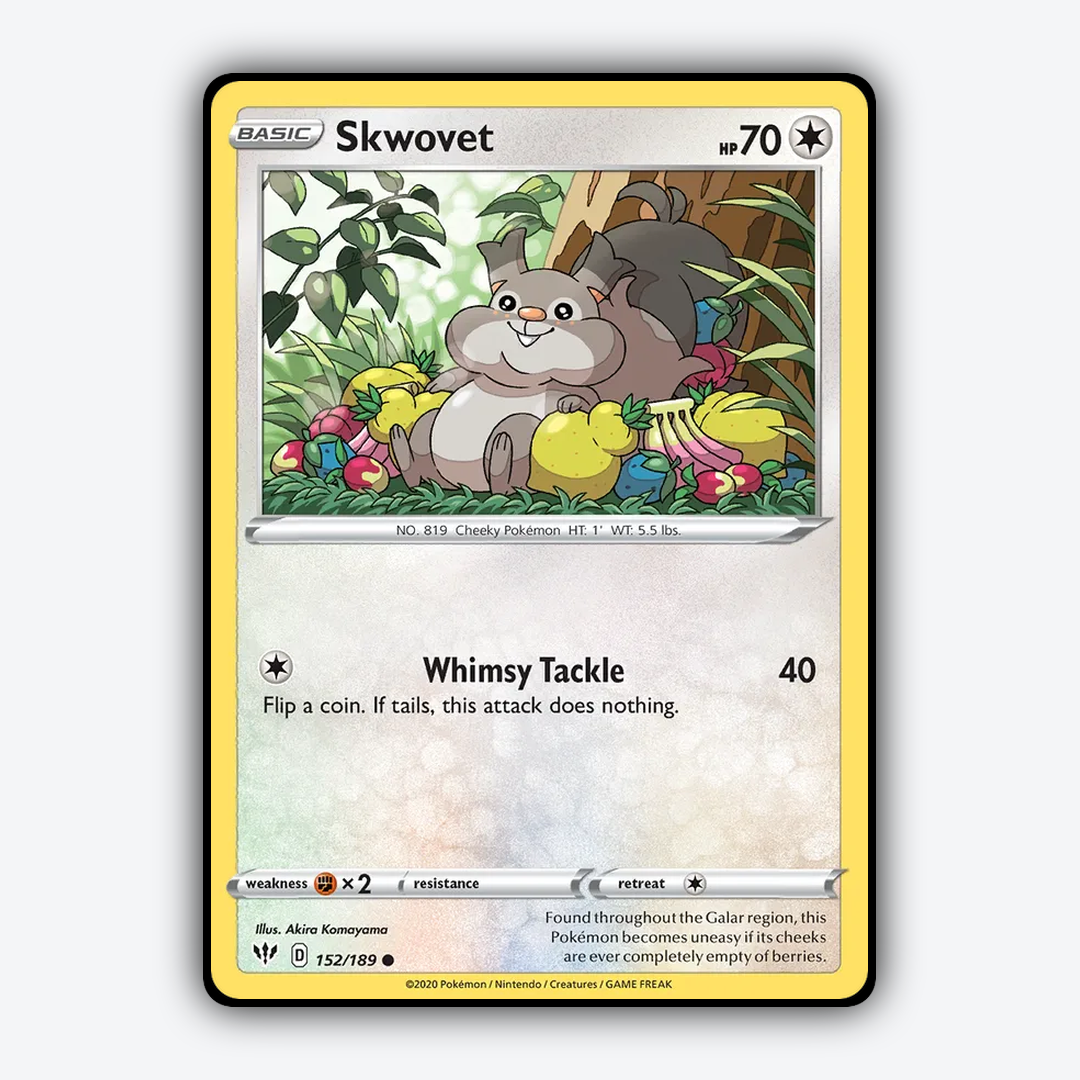 Skwovet 152/189 - Darkness Ablaze Set - Card Rug