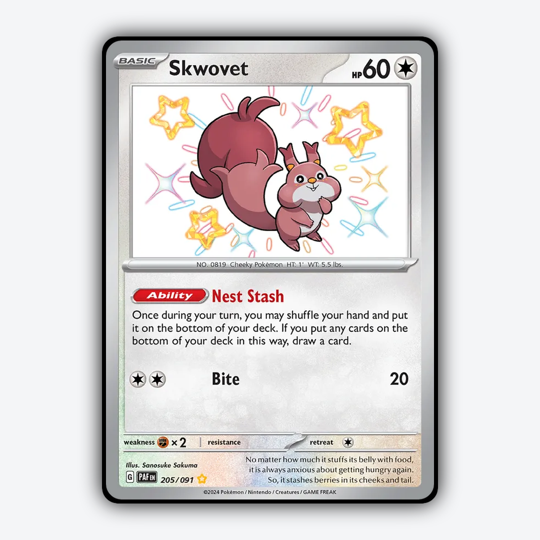 Skwovet #205 - Paldean Fates Set - Card Rug