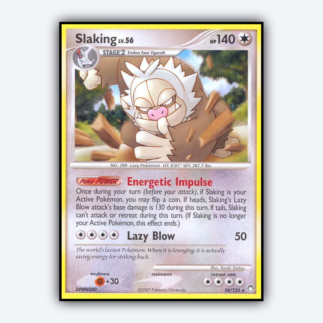 Slaking 034/123 - Mysterious Treasures Set - Card Rug