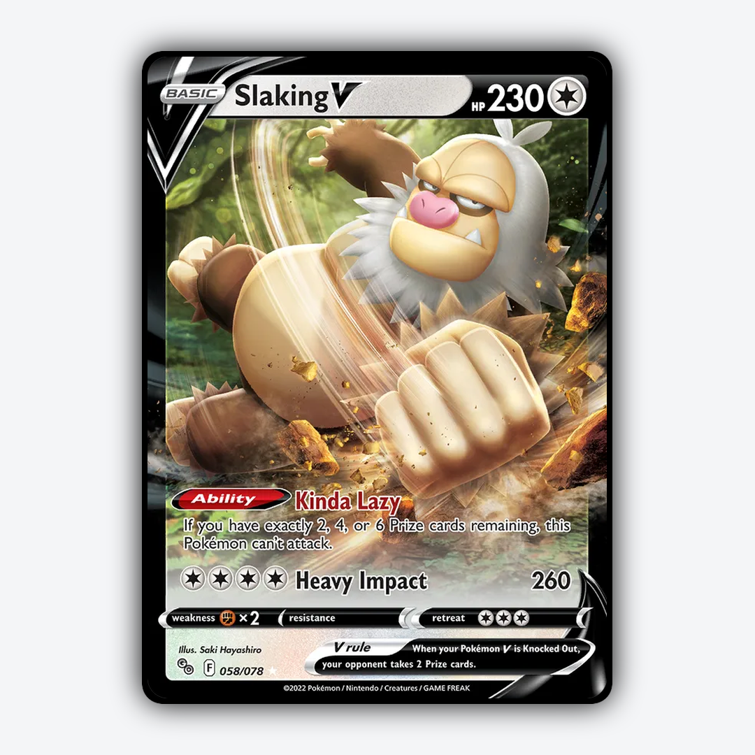 Slaking V 058/78 - Pokémon GO Set - Card Rug