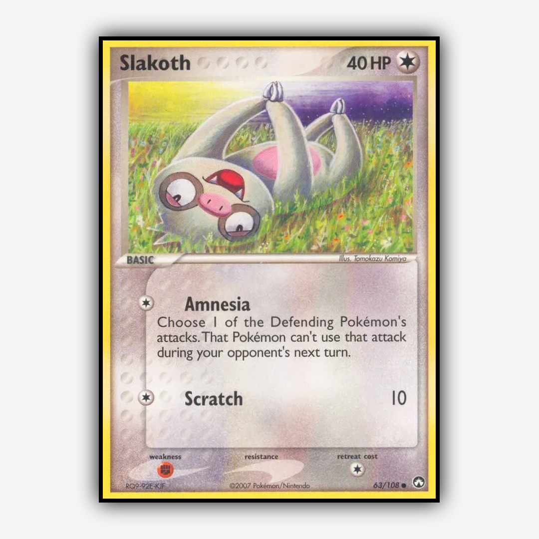 Slakoth 063/108 - Power Keepers Set - Card Rug