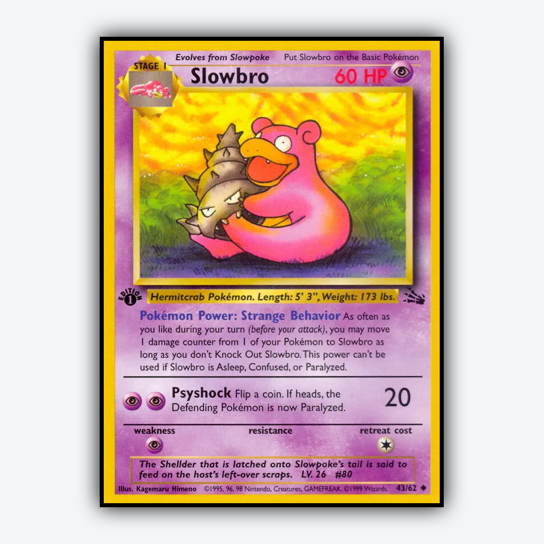 Slowbro 043/62 - Fossil Set - Card Rug