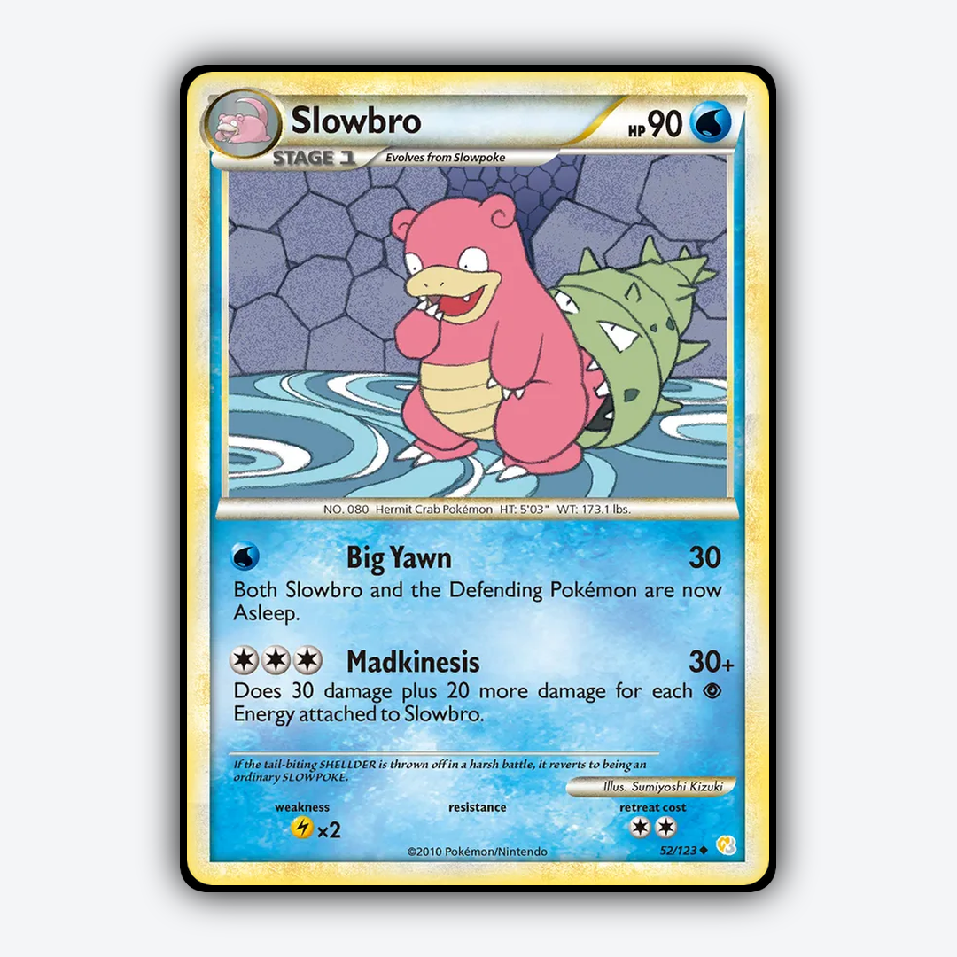 Slowbro 052/123 - HeartGold & SoulSilver Set - Card Rug