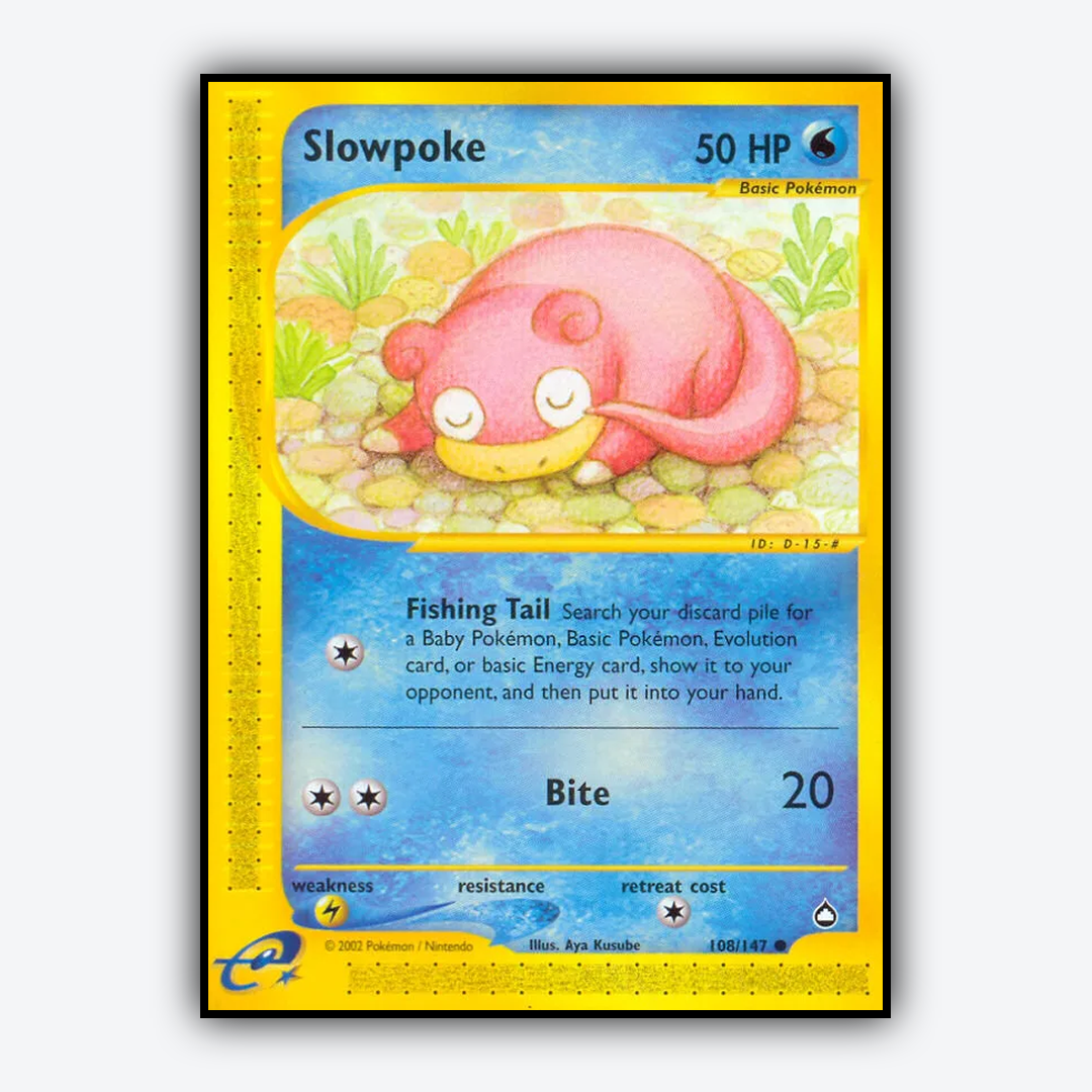 Slowpoke 108/147 - Aquapolis Set - Card Rug