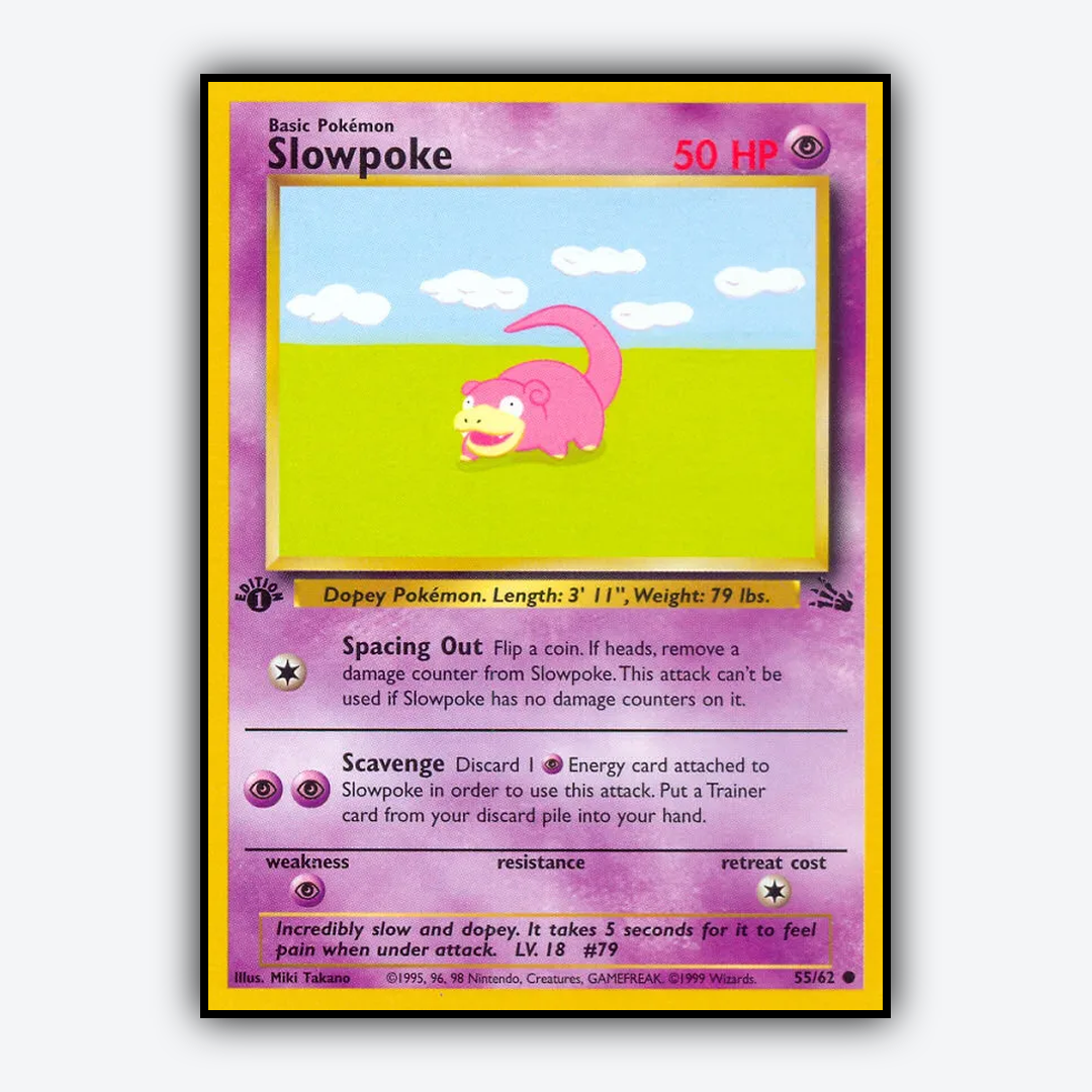 Slowpoke 055/62 - Fossil Set - Card Rug