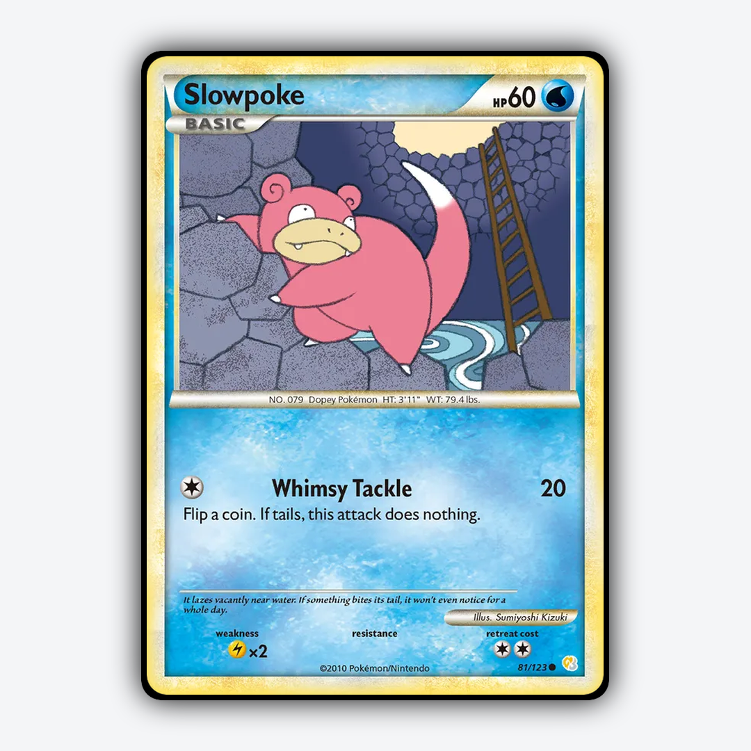 Slowpoke 081/123 - HeartGold & SoulSilver Set - Card Rug