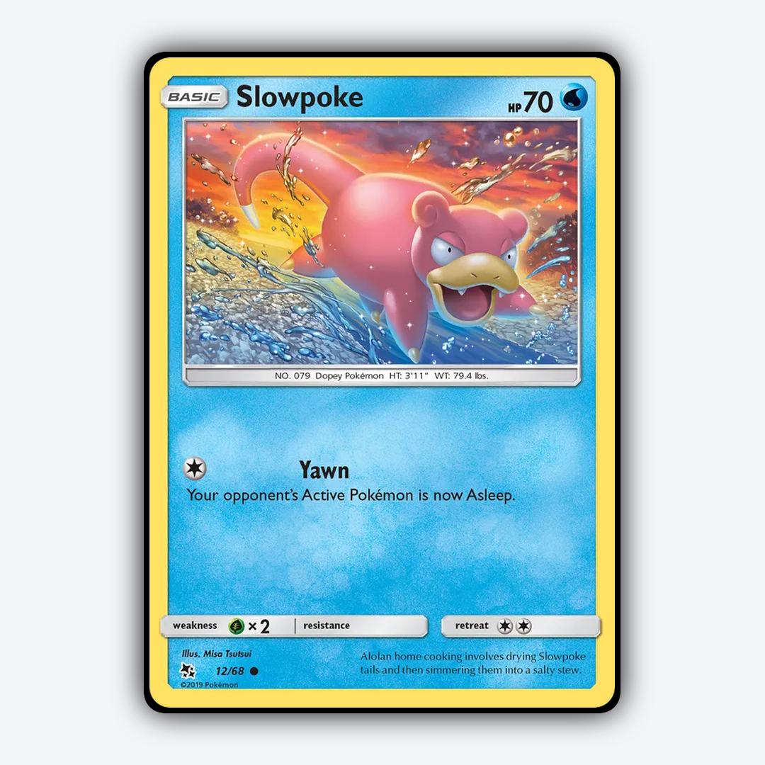 Slowpoke 012/68 - Hidden Fates Set - Card Rug