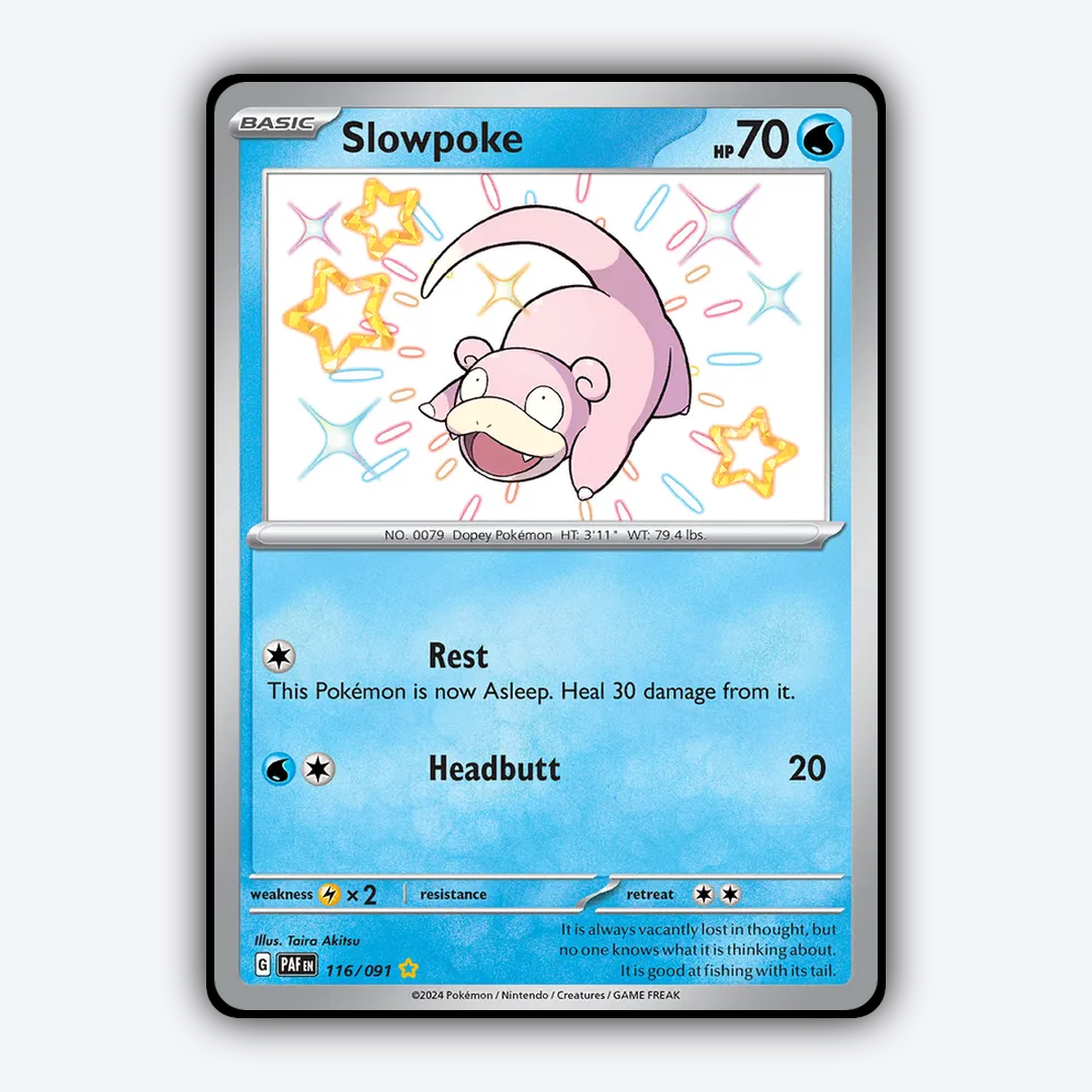 Slowpoke #116 - Paldean Fates Set - Card Rug