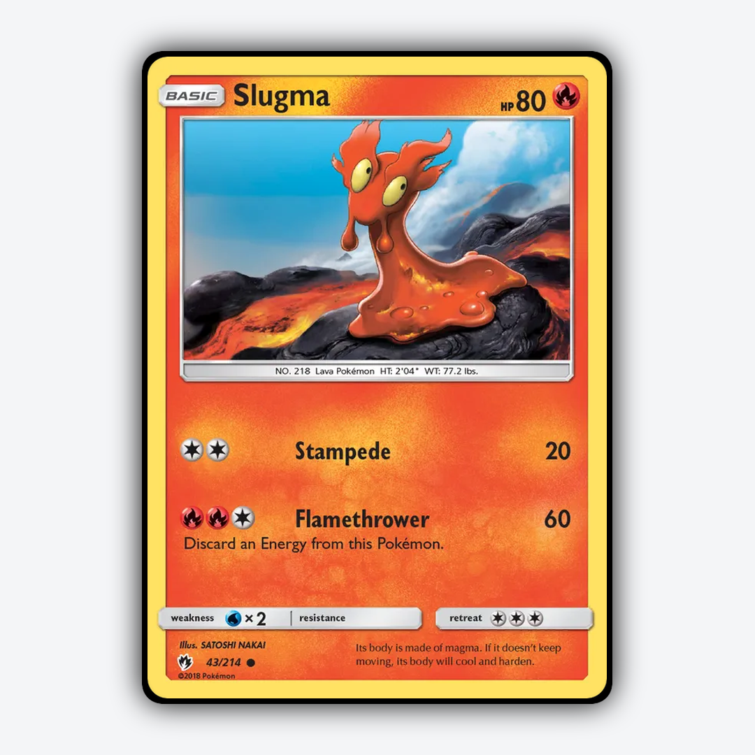 Slugma 043/214 - Lost Thunder Set - Card Rug