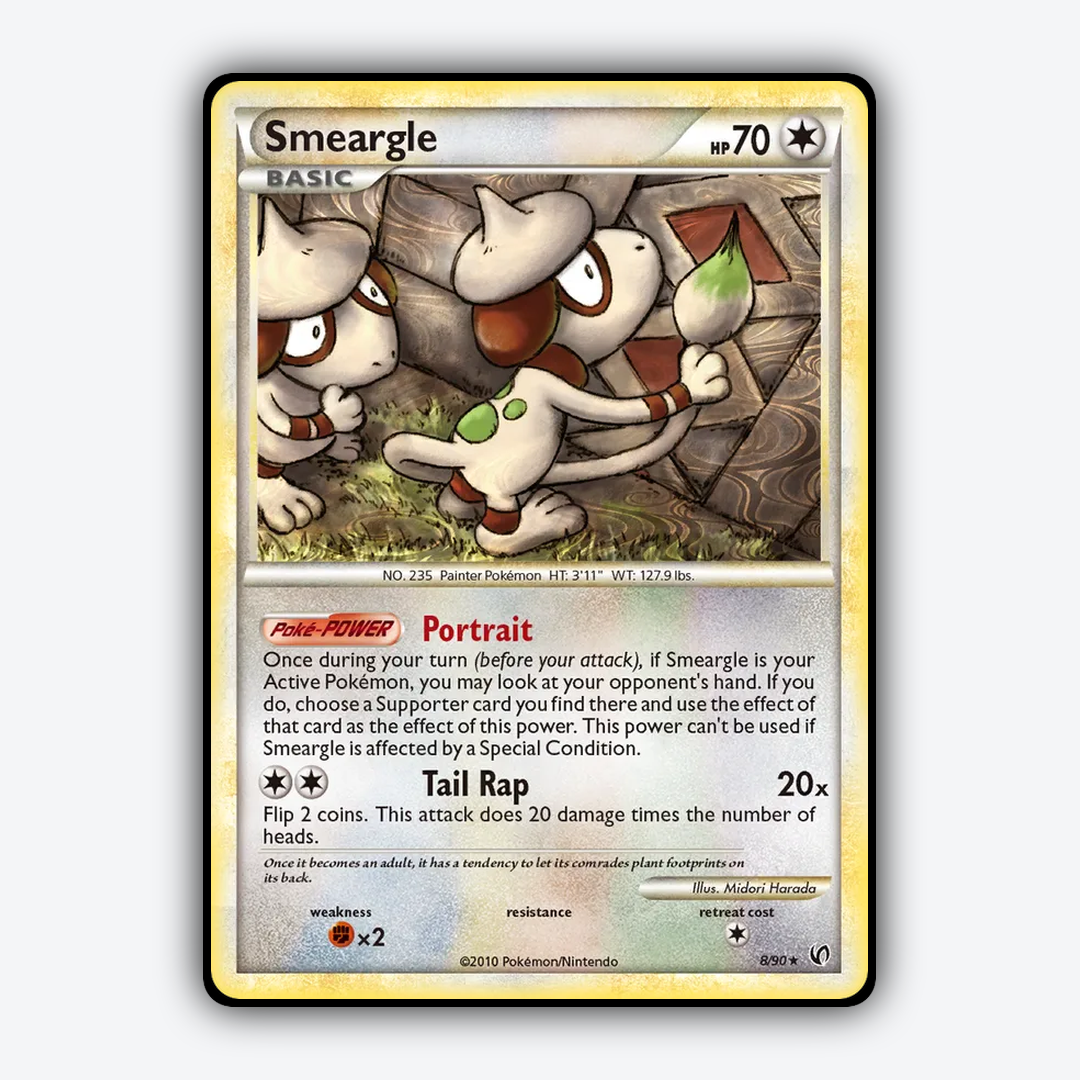 Smeargle 008/90 - HS—Undaunted Set - Card Rug