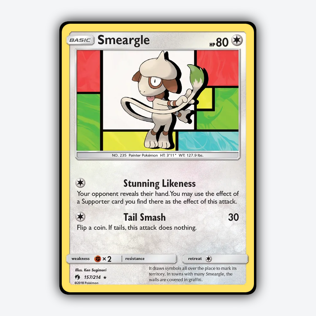 Smeargle 157/214 - Lost Thunder Set - Card Rug